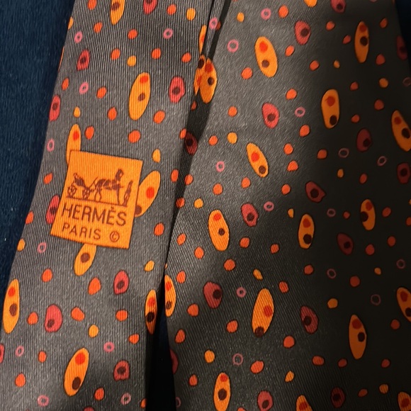 Hermes Other - Hermes tie orange pattern